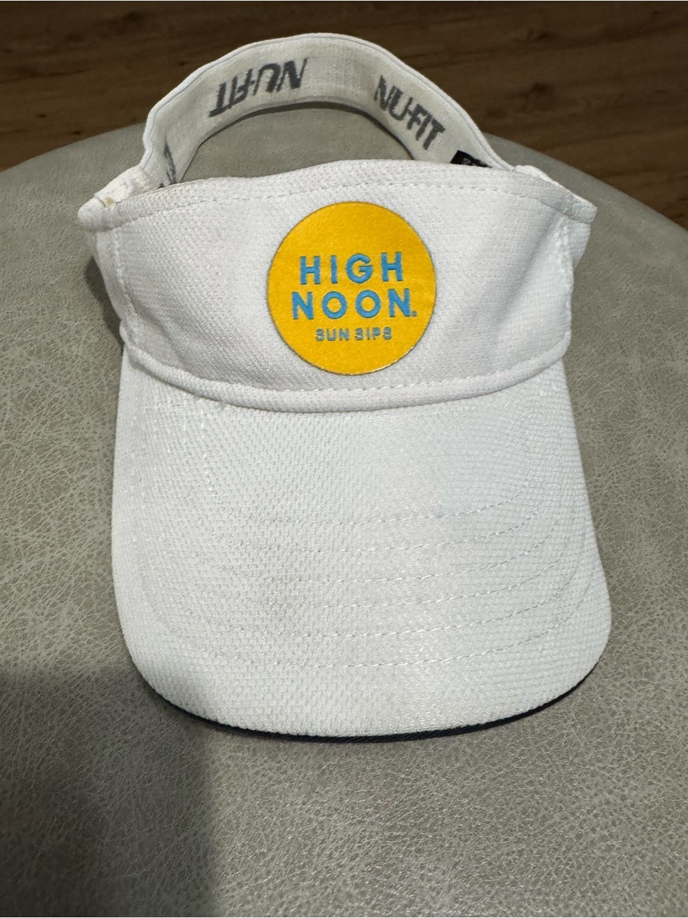 White Visor with Yellow Logo - Men's Sun Visor